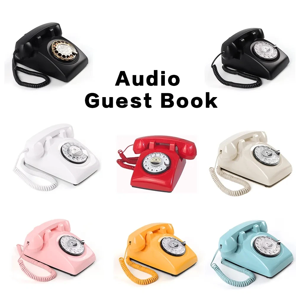 Premium Rotary Audio GuestBook para casamentos, gravar, mensagens com GuestBook para preservar suas ocasiões especiais