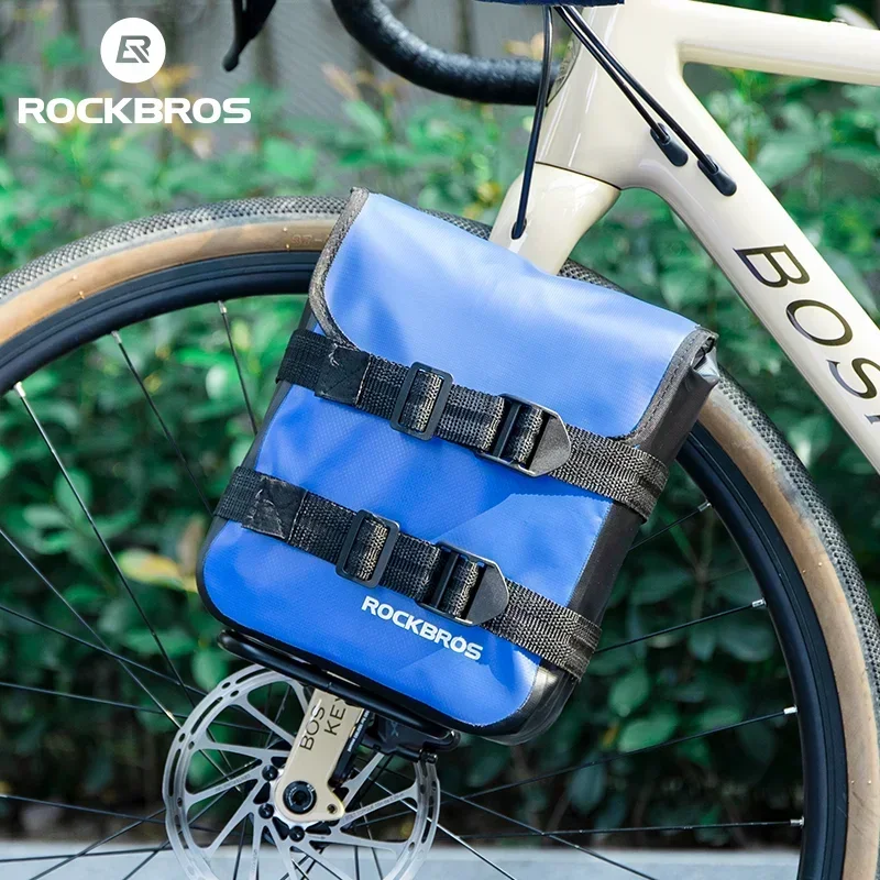 ROCKBROS mensola forcella anteriore per bicicletta con borsa forcella per bici MTB portapacchi per ciclismo su strada portapacchi 2.7 laccessorio per borsa da bici portatile