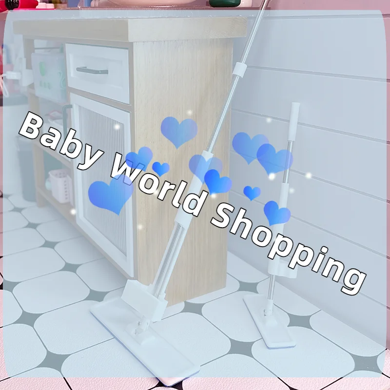 Mini Trapeador para Casa de Muñecas 1:12, Mini Herramienta de Limpieza, Decoración de Muebles, Juguete de Simulación para Niños, Accesorios para Casa de Muñecas