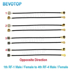 2PCS/LOT U.fl RF RF-1 Male to RF-1 Female / MHF-4 Female Jack Pigtail RF1.13 / RF0.81 RF Jumper Extension Cable Cord