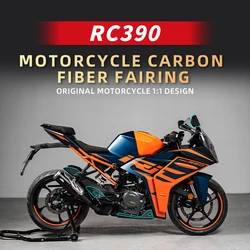 Use for KTM RC390 Motorcycle Body Plastic Parts Area Original Design Carbon Fiber Protective Sticker Of Motor Bike Decoration