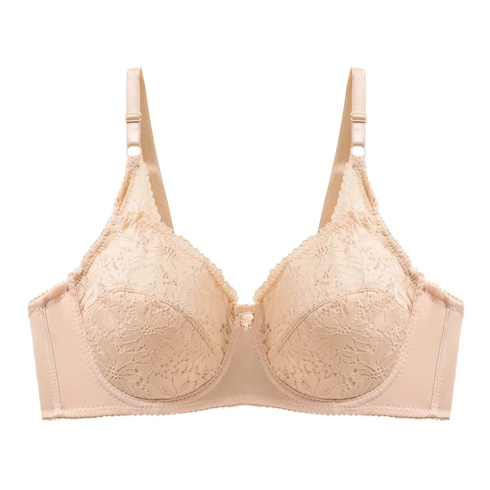 Ruralbras New Women\'s Sexy Bra Lace Floral  Bras Push Up Lingerie Top Female Embroidery Underwear Underwire Bra For Plus Size