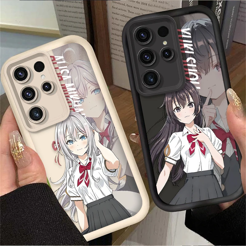 Funda de Anime Kawaii Alya YUKI SUOU para Samsung Galaxy S24 S25 S23 Ultra S22 S21 Plus FE A36 A56 A26 A16 A06 A25 A35 A55 5G