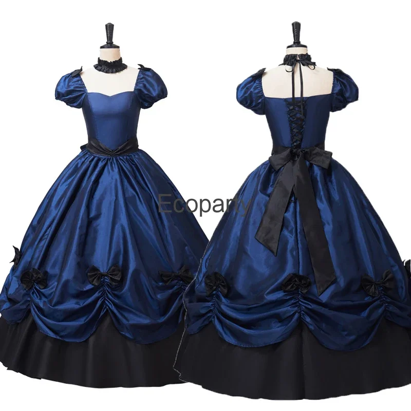 

New Medieval Victorian Costume For Women Renaissance Retro Fancy Noble Queen Princess Cosplay Dress Gothic Lolita Ball Gown Set