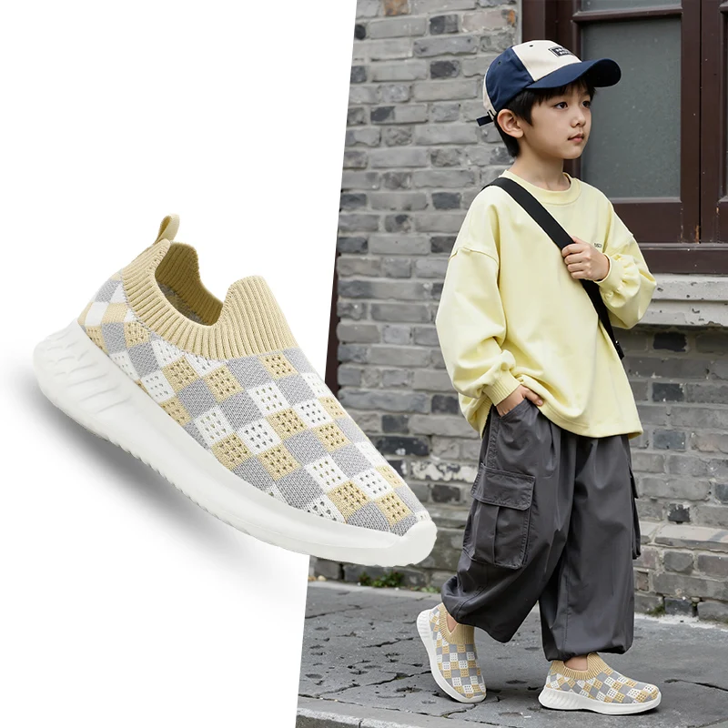 

Новые весенние слипоны 2026 для малышей: первые кроссовки для мальчиков и девочек, осенние нескользящие классические кеды в клетку, спортивная обувь