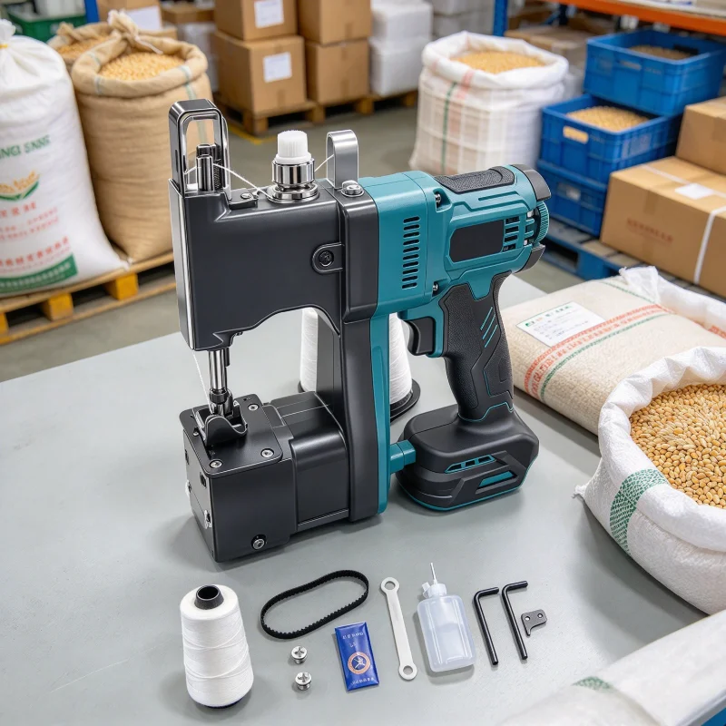 Automatic bag sewing and packaging tool for brushless lithium battery sewing machine for Makita 21V battery (no battery)