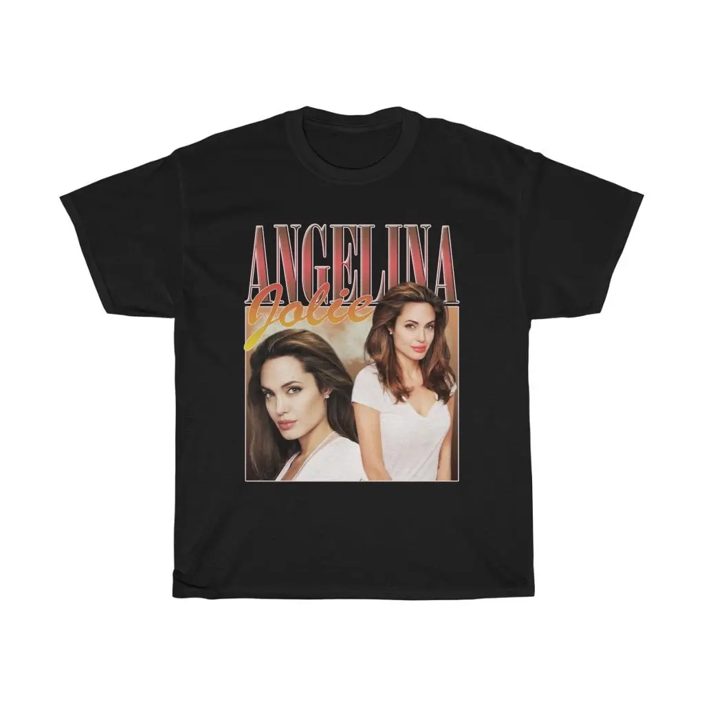 Angelina Jolie shirt T hypebeast vintage 90s rap Best Seller