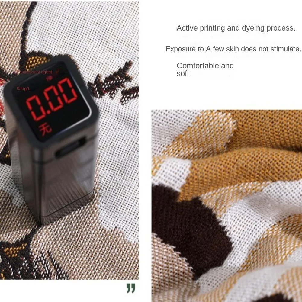 นุ่ม 25x50 ซม.Muslin Squares 4 ชั้นดูดซับรายการเด็ก Washcloth ผ้าเช็ดหน้าพิมพ์ดอกไม้น้ําหนักเบาผ้าเช็ดตัวเด็ก