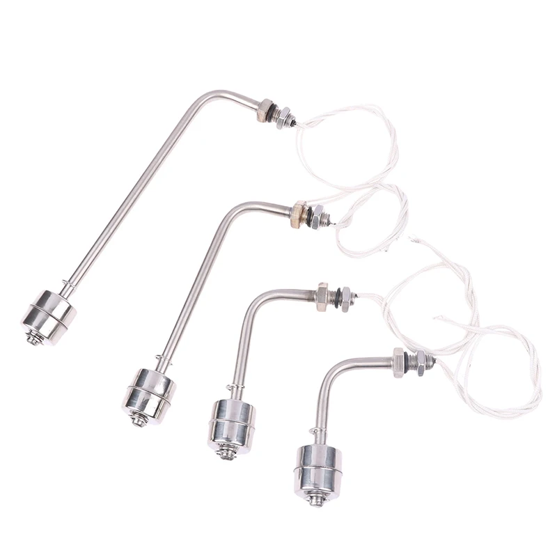 75-400mm Stainless Steel Float Switch L Type Liquid Water Level Sensor Switch Internal Float Switch 90 Degree AC 220V