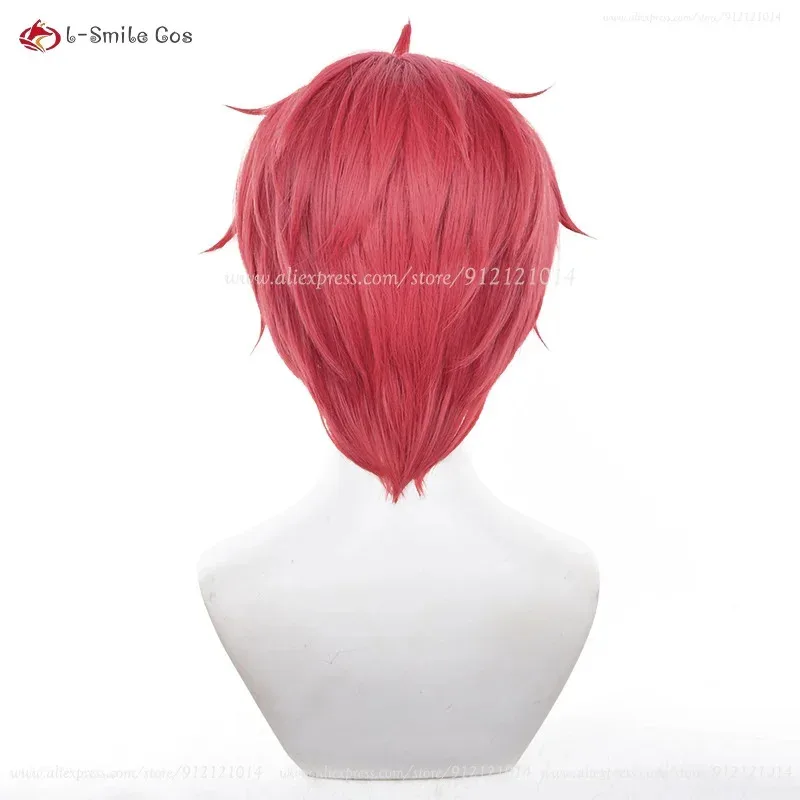111 www أنيمي جين إنجوجي شعر مستعار جيجي تأثيري 30 سنتيمتر قصيرة الأحمر مقاومة للحرارة الشعر الاصطناعية هالوين لعب الأدوار الباروكات + ث