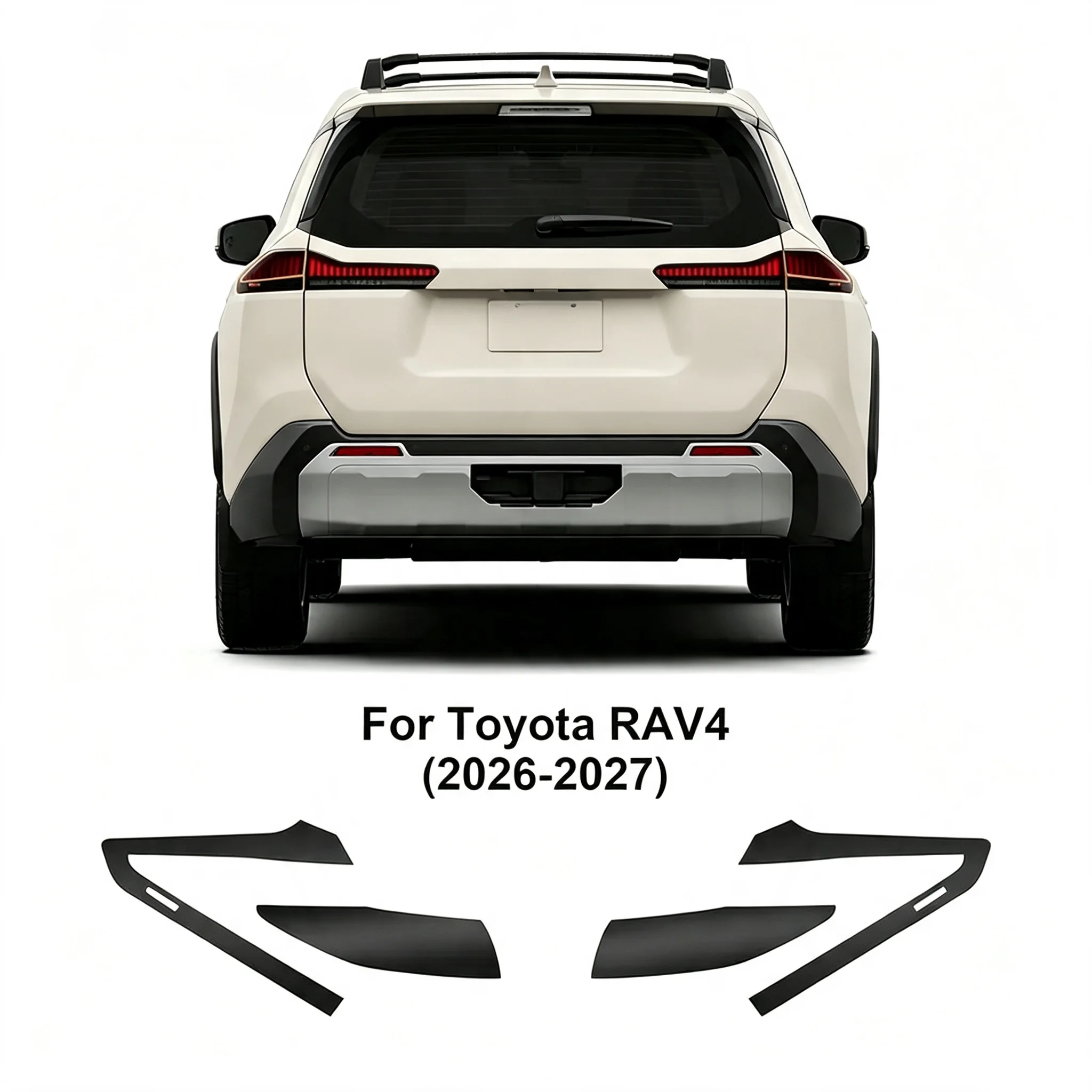 TPU Transparente Schutzfolie für Toyota RAV4 2026 Scheinwerfer Rückspiegel B-Säulen Anti-Kratz-Aufkleber PPF Klare Rauchfolie – Detail 4