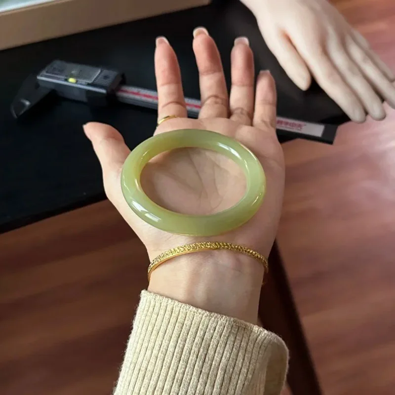 

Браслет-бэнгл из афганского нефрита «Водное зеленое озеро» для женщин, подарок