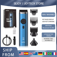 Sejoy Professional Electric Hair Clippers Nose Hair Trimmer For Man Ears Cordless Men's Beard Trimmer Kit 8 in 1