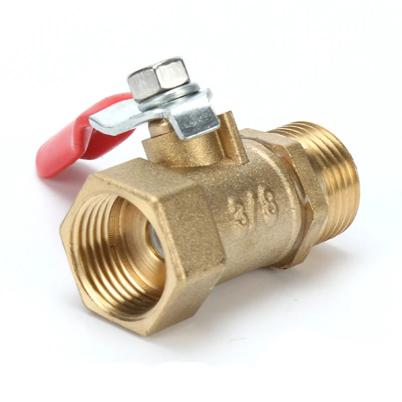 10 шт., латунный соединитель клапана с внутренней/наружной резьбой, медная труба, соединительный адаптер, 1/4 дюйма