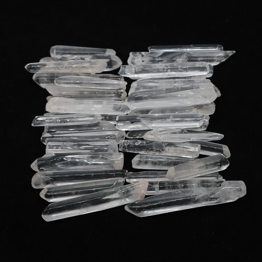 Natural Clear Quartz Healing Crystal Stone Single Pointed Wand Column Mineral Specimen Home Decor Decoration Craft Random Size