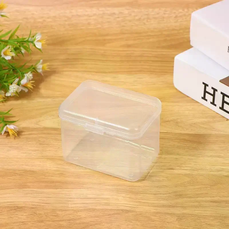 6 Pcs Clear Plastic Storage Boxes, Transparent Organizer Containers For Home, Office & Kitchen Small Items