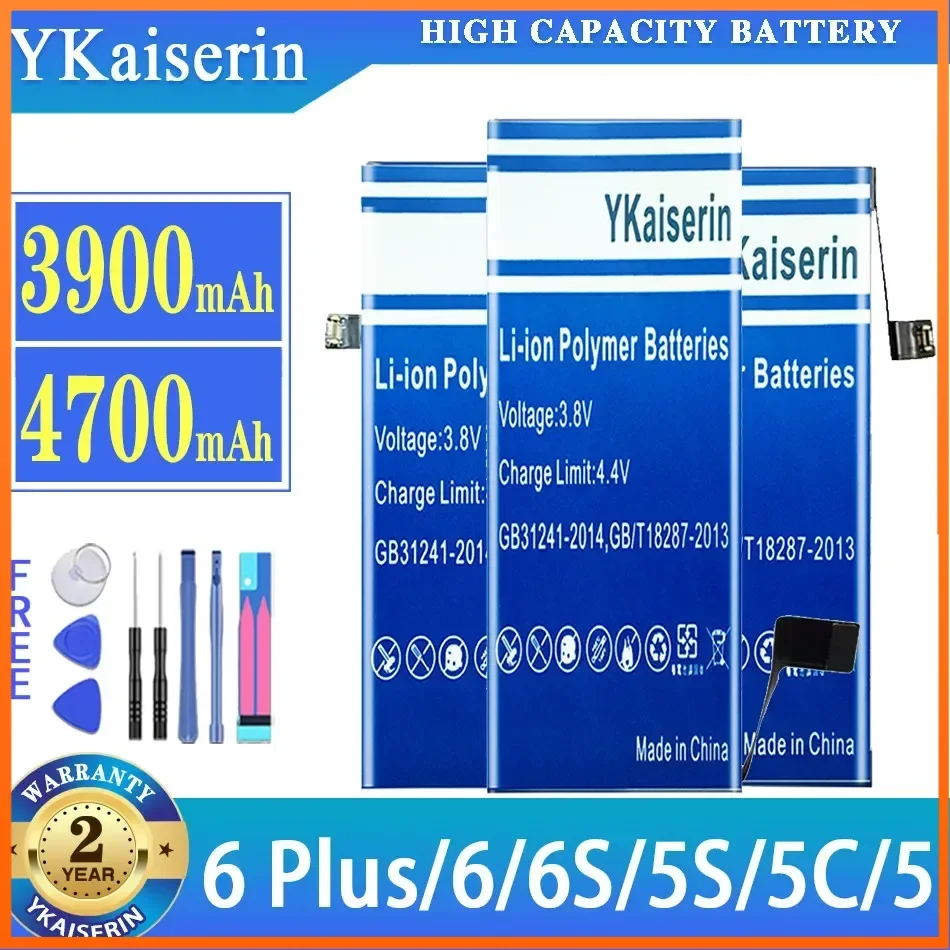 

YKaiserin Portable Batteries for Cell Phone for IPhone 6 Plus 6Plus 6S Battery Warranty 2 Years + Free Tools