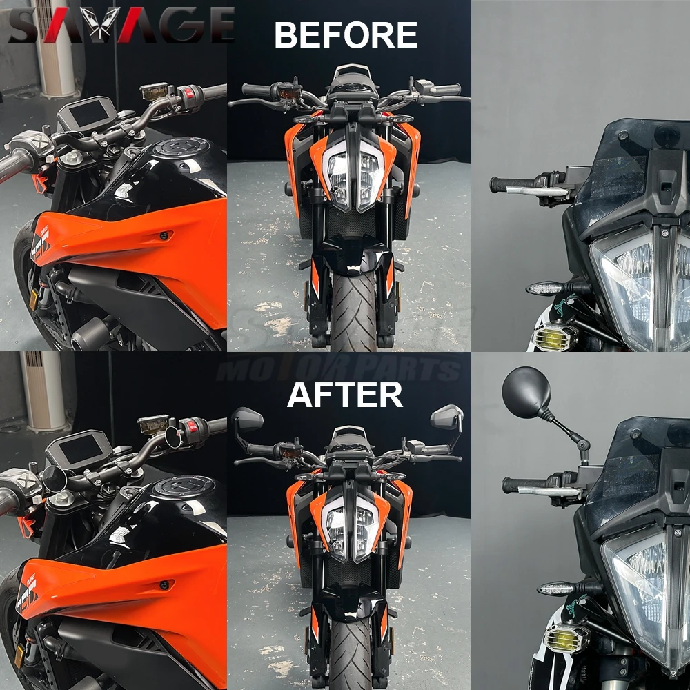 

2025 Rearview Mirror For 790 890 Duke/L/R 890 790 Adventure/R Motorcycle 360 Degree Adjustable Blind Spot Rimless Side Mirrors