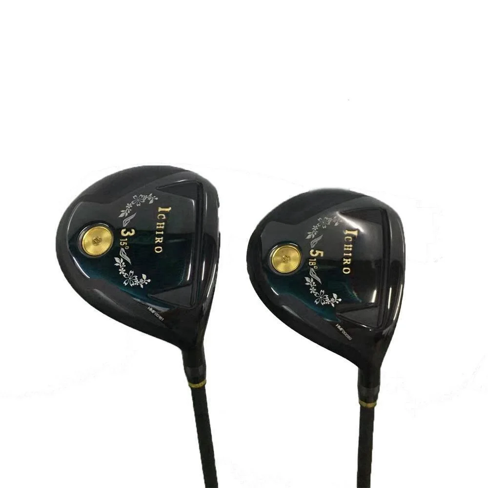 Men's   I.H.A Driver Black/gold Golf FairwayWood I.H.A Golf Clubs 3 #/5 # R/S/SR Flex Graphite Shaft With Head Cover