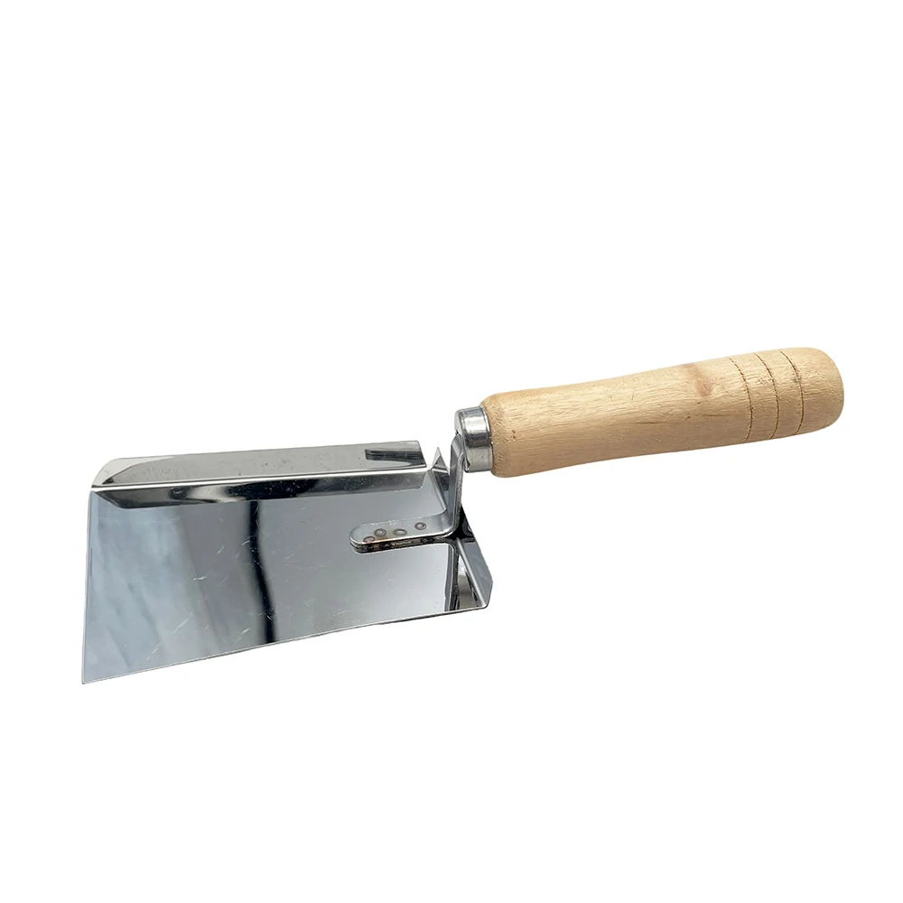 Apiculture Stainless Steel Beekeeping Pollen Shovel & Hive Scraper for Cleaning and Honey Extraction And Harvest Wooden Handle