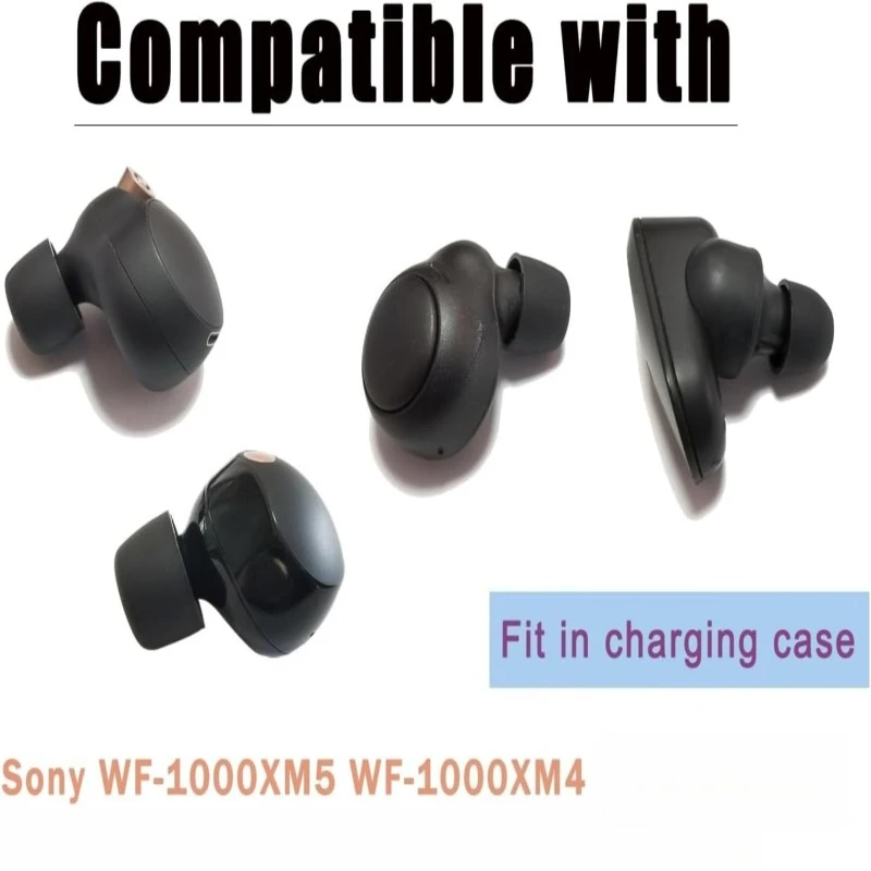 

True Wireless Bluetooth Headphone Ear Tips - Soft Silicone Pads for Sony WF-1000XM4/XM5