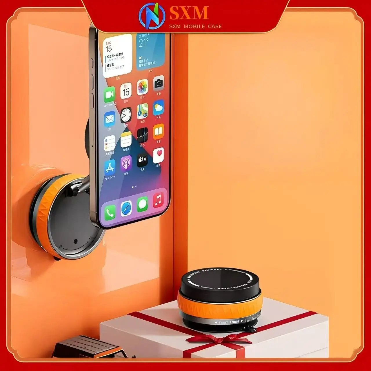 

Vacuum suction cup adsorption magnetic car instrument panel rotatable foldable mobile phone holder desktop navigation