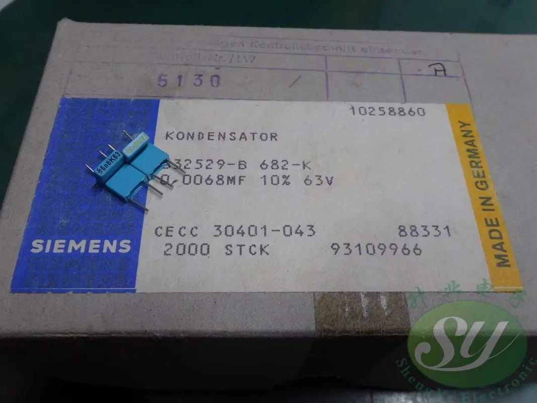 50 Buah EPCOS Generasi Sebelumnya 0.0068Uf/63V 6800pf 6n8 6.8nf 682 Kapasitor Film 5Mm Baru