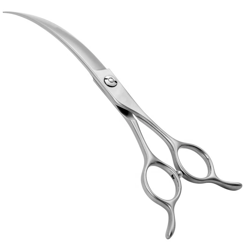 Imagem -03 - Pet Grooming Scissors Grande Curved Scissors para Groomer Dog Beleza Shears Profissional