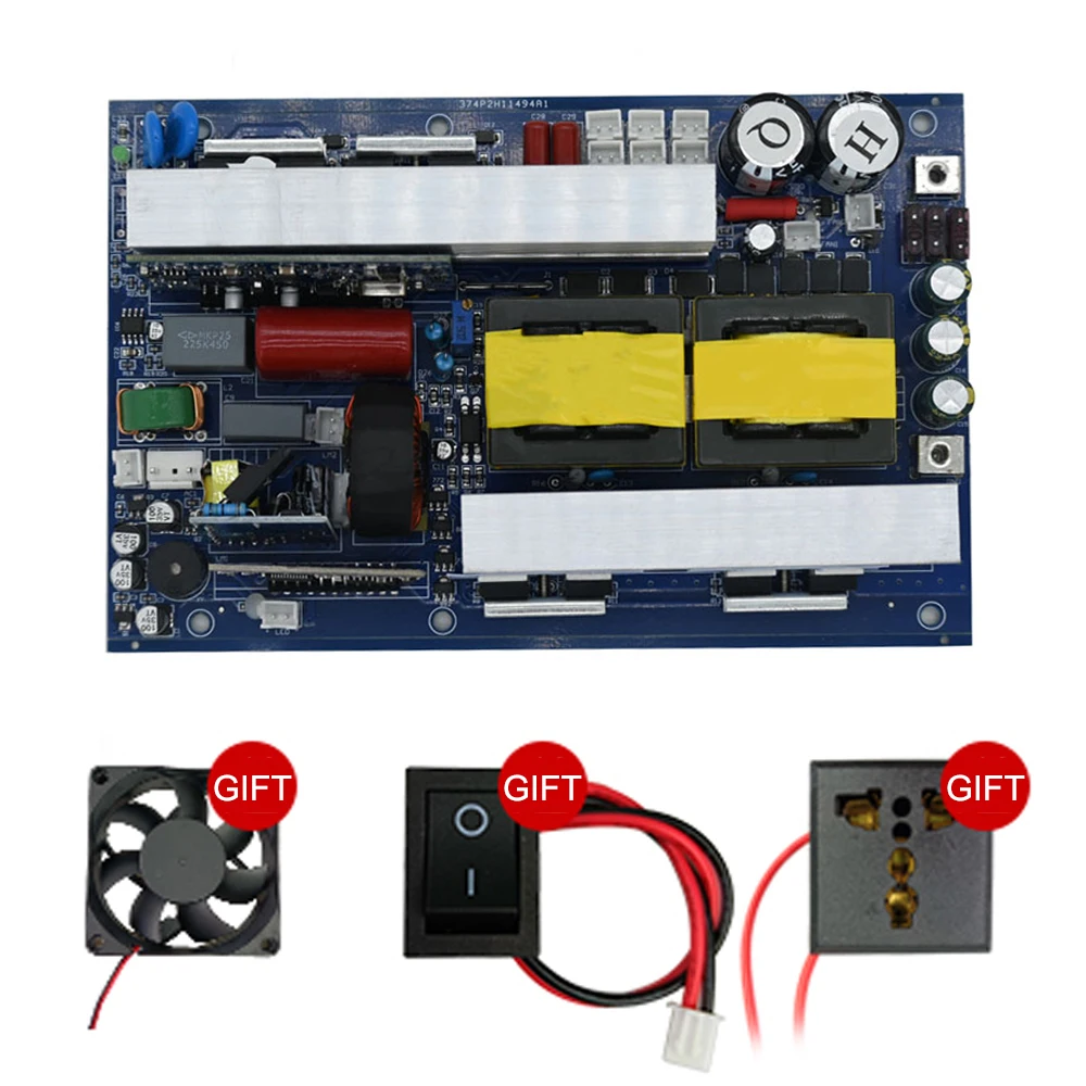 Pure Sine Wave Inverter Motherboard 50Hz 12V Input to 220V Output 800W Inverter Module Overload/Short-circuit Protection