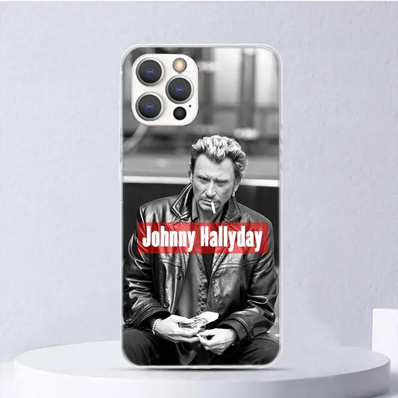 Johnny Hallyday Music Soft Case For iPhone 16 15 Plus 11 12 13 Mini 14 Pro Max Apple Phone Cover X XS XR SE 7 8 SE Coque 11 12 1