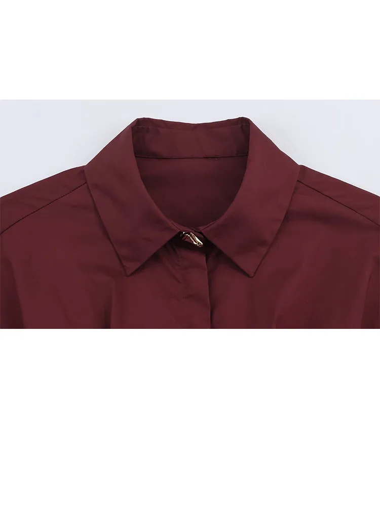 

HH 2026 Shirt Women Spring Summer New Versatile Slim Fit Long Sleeve Designer Ruffle Detail Blouse Office Chic Elegant Top