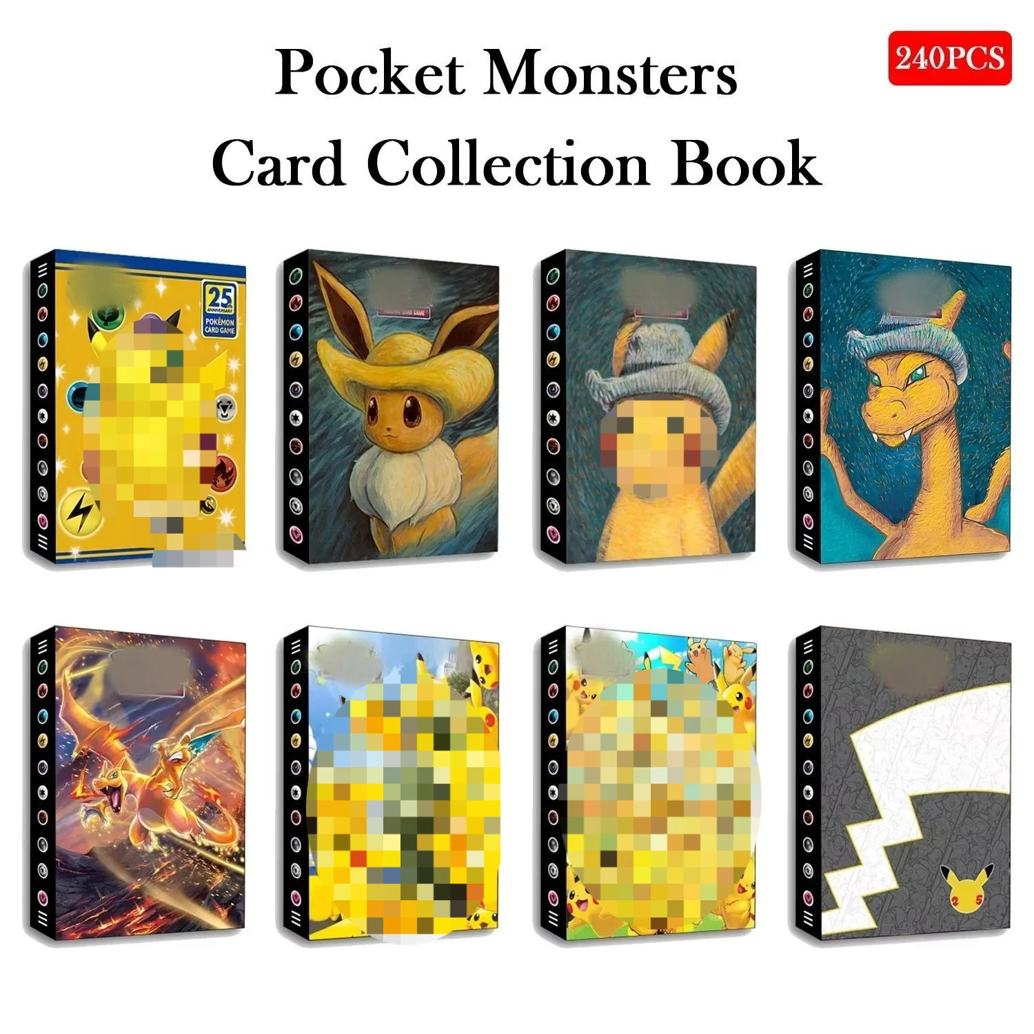 

DIY Transparent Protective Bag Painted Card Book PTCG Card Collection Card Book Protective Case VMAX GX EX HolderToy Gift