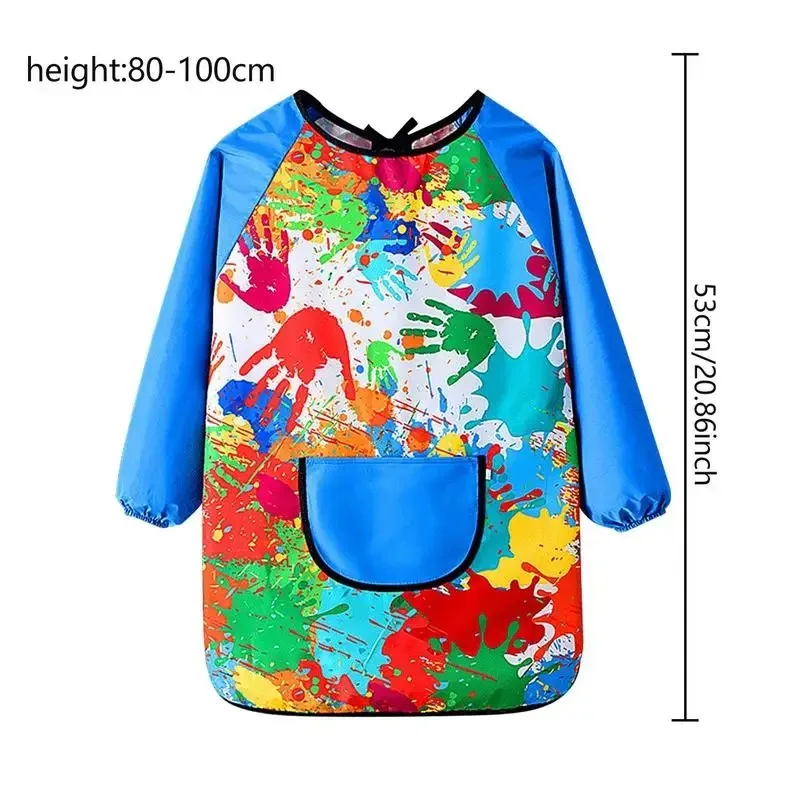 Children Art Painting Aprons Waterproof Long Sleeve Painting Apron For Kids Artistic Sense Kids Art Smock For Cooking Eating