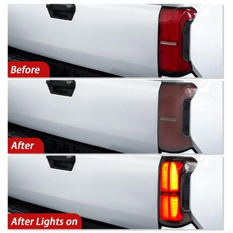 M76E 2-teiliges Rücklicht-Abdeckungspaar mit getöntem Look, dekorativ für den Alltag beim Fahren – Detail 2