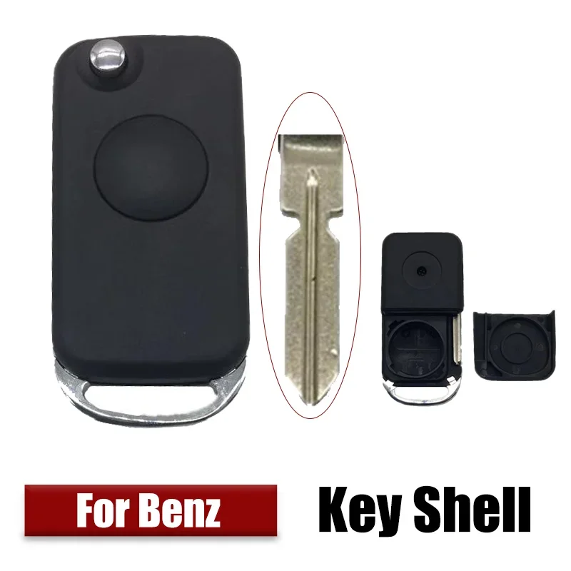 1 Pcs ABS Car Flip Key Fob Shell Cover With Blade For Mercedes Benz S320 ML430 E500 SL320 SL500