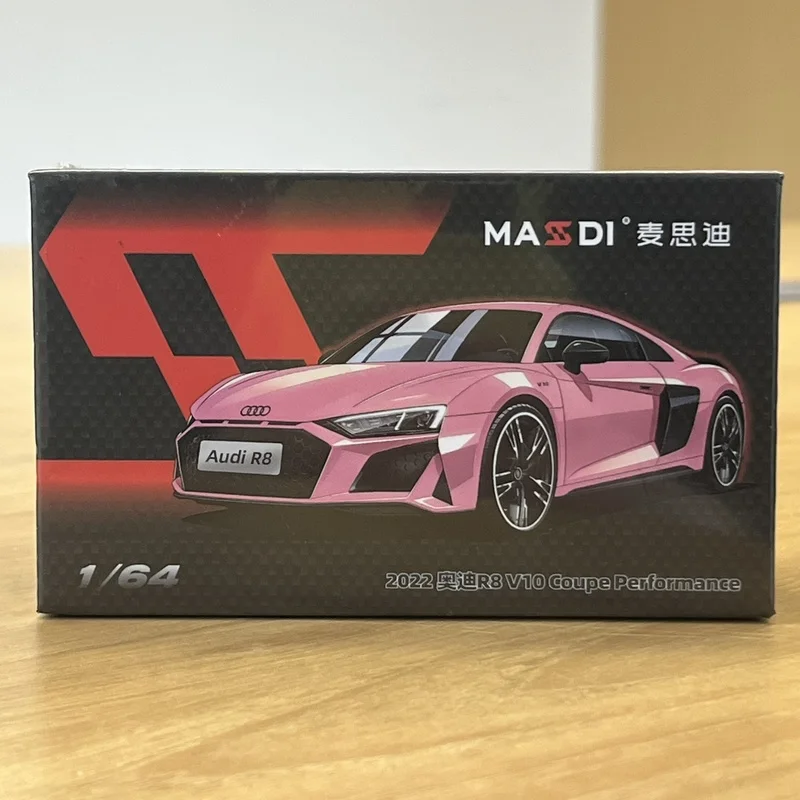 Massdi Audi Diecast Car Model 1/64  Audi R8 V10 Coupe Performance A8 Q7 Alloy Static Simulation Collectible Ornament Gift Box