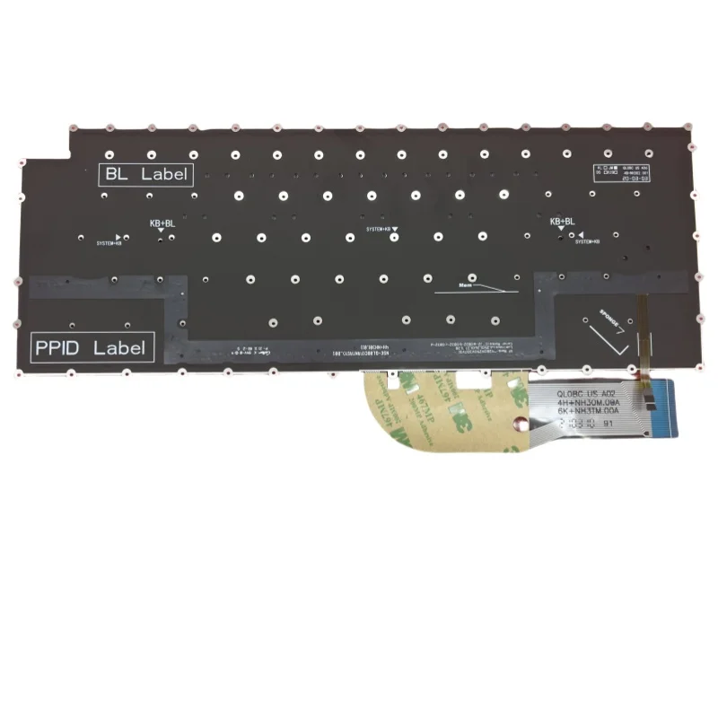لوحة مفاتيح الكمبيوتر المحمول الأمريكية الجديدة لأجهزة Dell XPS 15 9510 9520 9700 9500 الدقة 5560 5760 5750 5550 XPS 17 9700 9720 P91F P92F