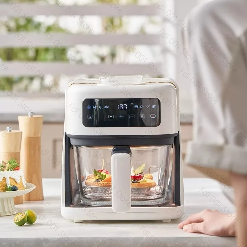 Sprayer Air Fryer with Visible Window | Smart 2-in-1 Electric Oven & Oil-Free Cooking Basket with Humidifying Function