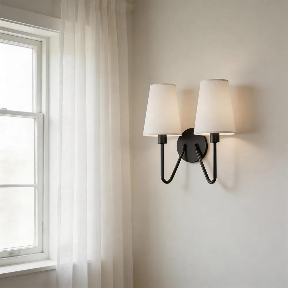 American Retro Fabric Chandelier E14 Industrial Metal