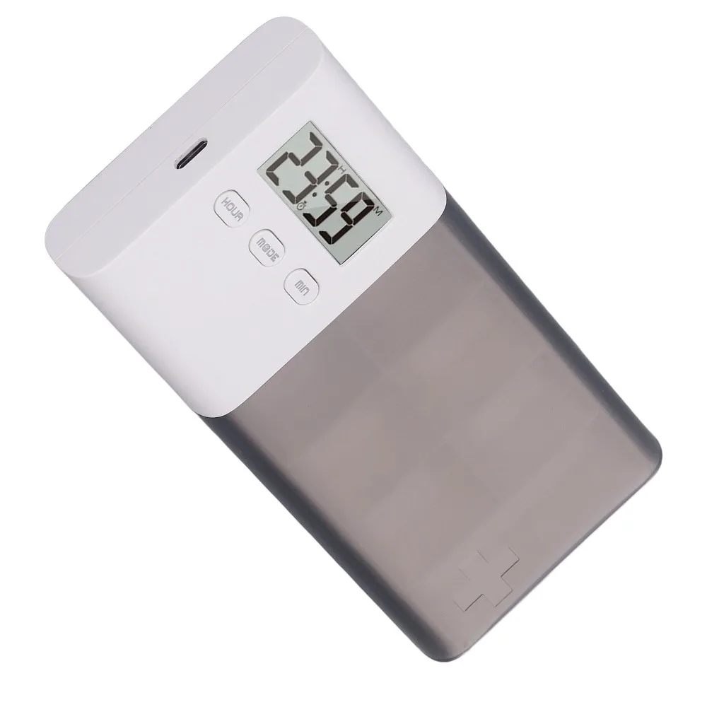 Vibration Alert Digital Medicine Box USB Rechargeable 5 Sets Alarm Electronic Medication Organizer Medication Dispenser