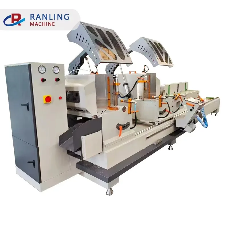 Automatic Aluminium Cutter Machine 2 Heads 90 Degree Cutter Double End Right Angle Cutting Machine