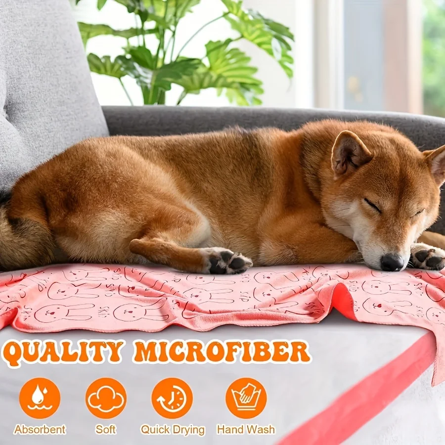 Super Absorbent Pet Bath Towel, Quick Drying, Soft and Comfortable Dog and Cat Grooming Towel