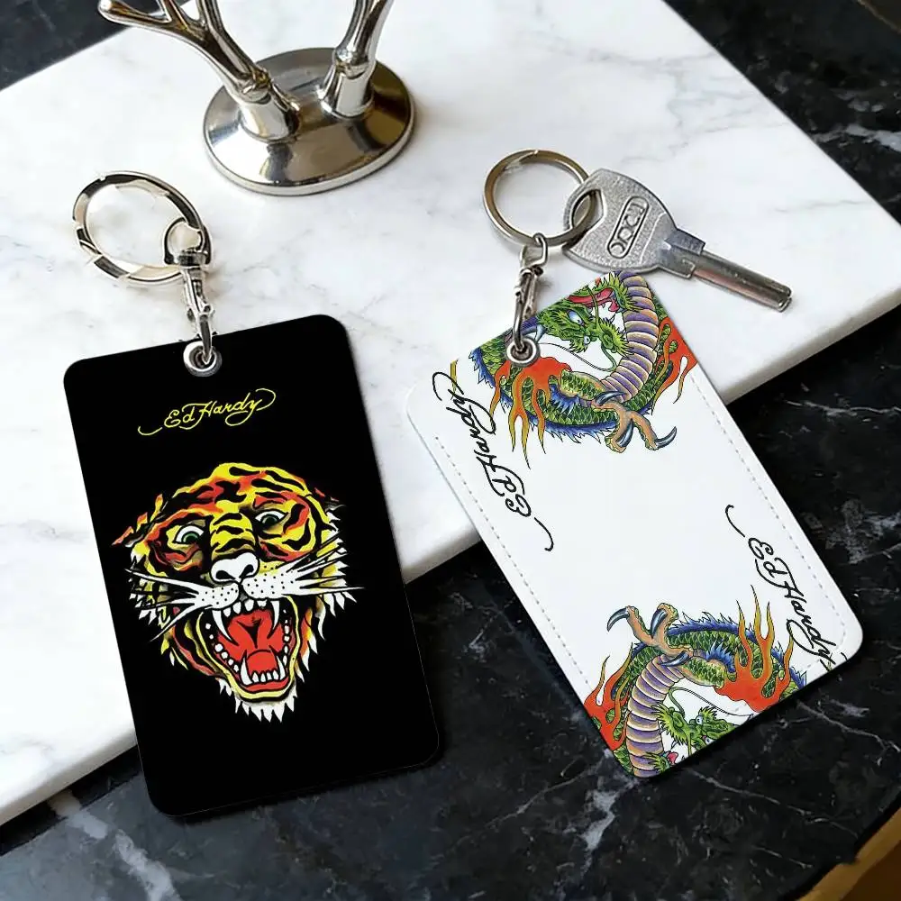 Porta Tarjetas de Ed Hardy, Llavero, Porta Credenciales, Porta Identificación, Cordón para Colgar, Lanyard para Llaveros, Accesorios, Regalo