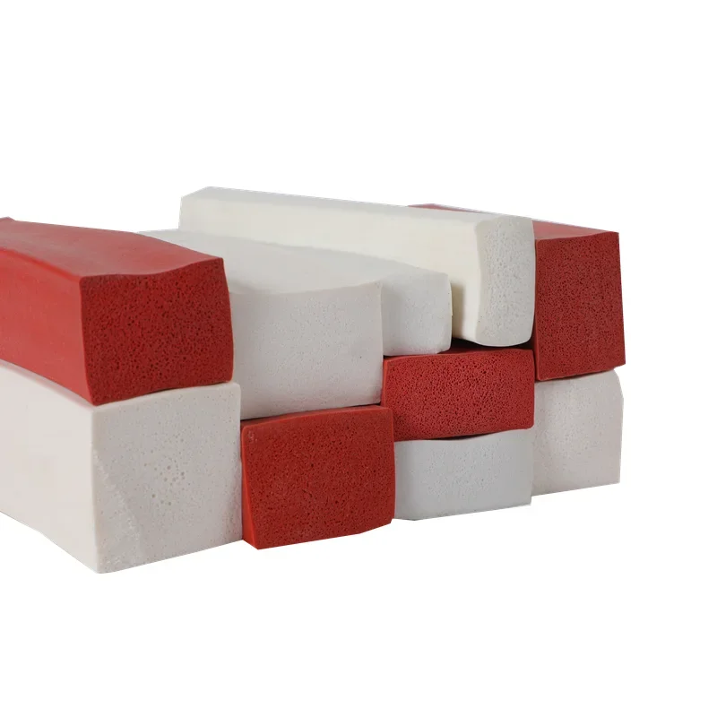 Custom Silicone Foam Flat Strip,1m - Fire-Resistant,UV-Resistant Weatherstrip,Heat-Resistant Seal for Doors & Windows,Automotive