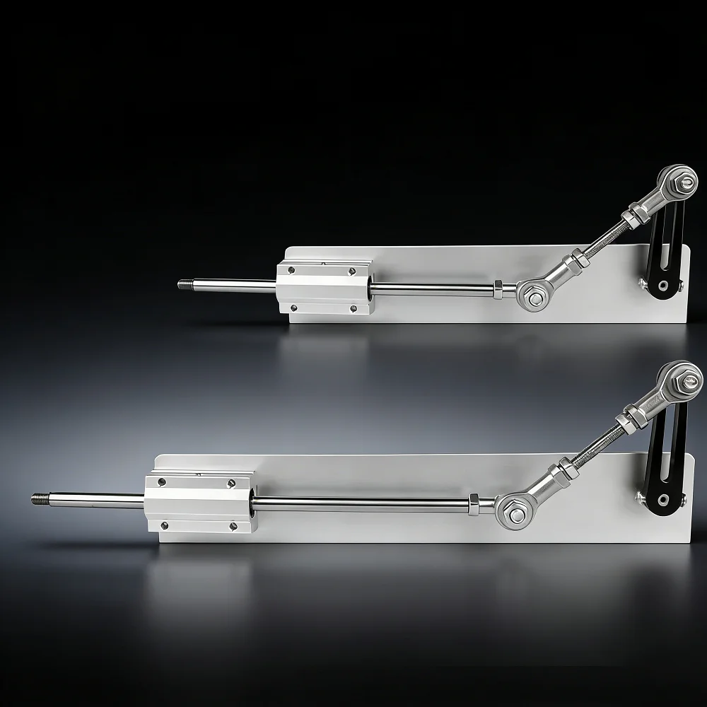 Reciprocating Push Rod Machinery Parts 2-8CM/3-15CM DIY Linear Motor Telescopic Mechanism Actuator Part with Crank and Line Axis