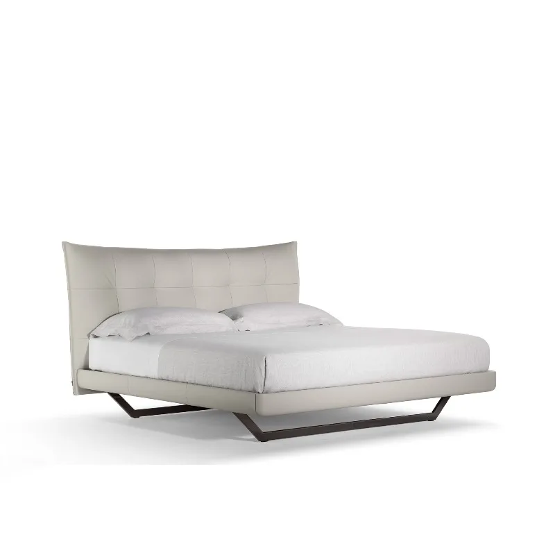 Italian minimalist bed, simple double bed, double master bed