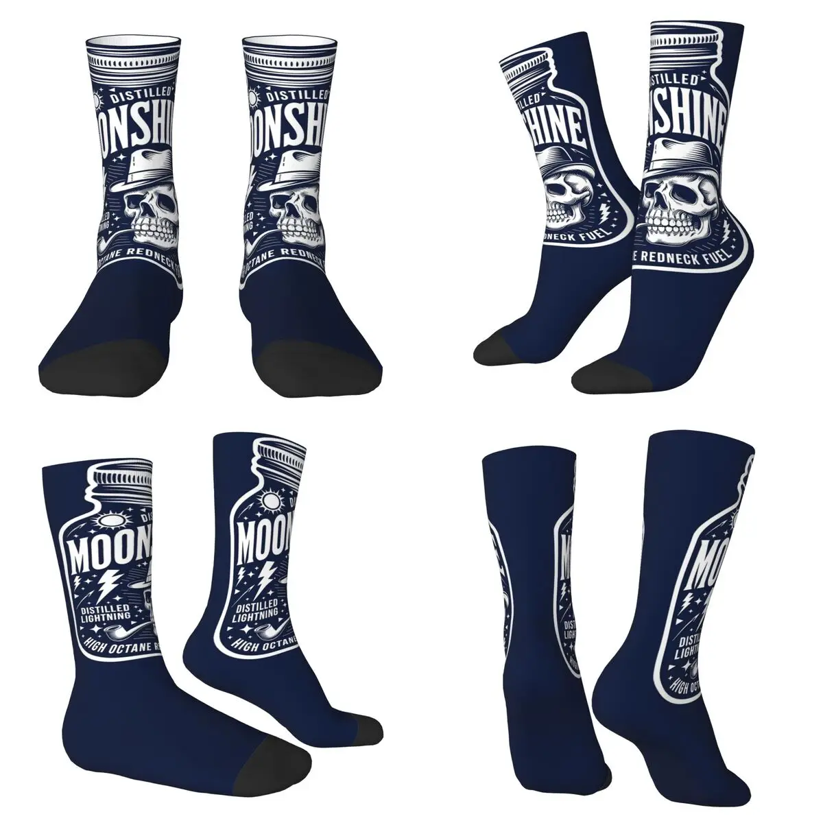 

Distilled Moonshine Vintage Redneck Fuel Design Socks Harajuku Soft Stockings All Season Long Socks Accessories for Man Woman