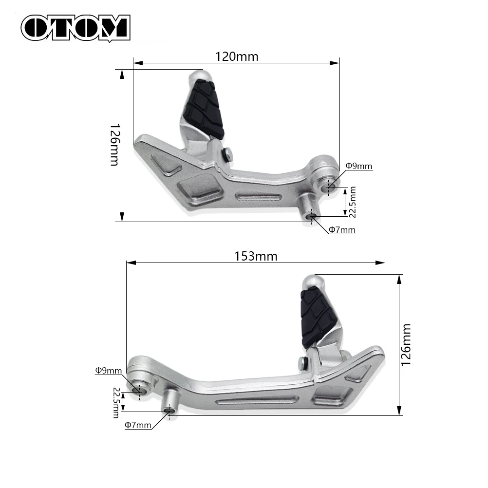 Motorcycle Rear Footrests Foot Pegs Forged Foldable Rear Sets Footpeg Motocross Pedal For KEWS K16 HENGJIAN Modified Accessories