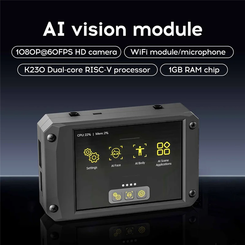 ABGI-K230 Al Modulo di riconoscimento visivo Grande memoria con sviluppatore micropython touch screen HD da 2,4 pollici per kit robot