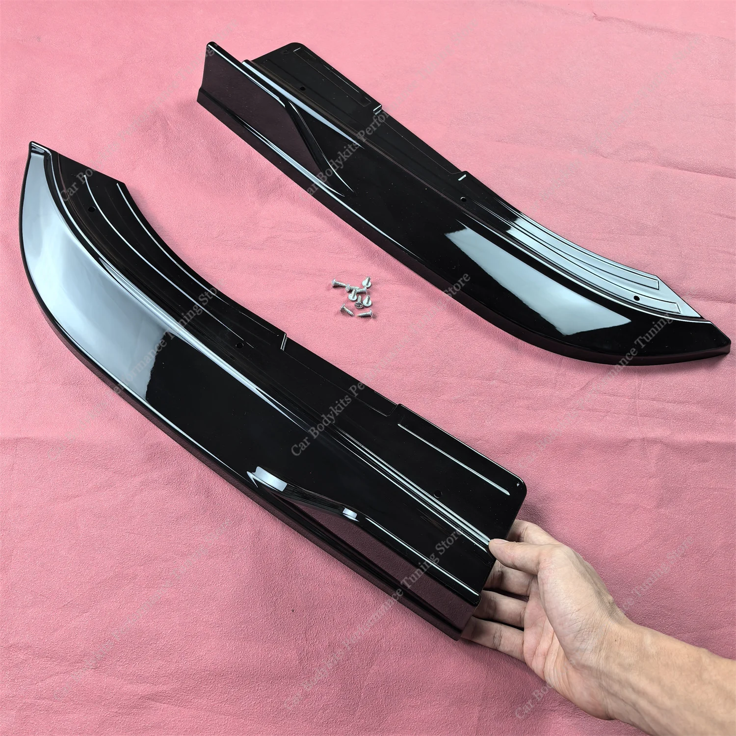 1 Piar ABS Gloss Black Rear Splitter do BMW E60 530i 540i 550i M Sport 2004-2009 Tylny zderzak Dyfuzor Spรณdnice Bodykits Tuning